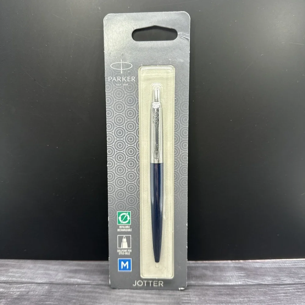 Parker‎ Jotter Medium Point Blue Ink Ballpoint Pen Blue/Silver